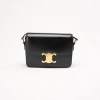 Celine Teen Triomphe Bag in Shiny Calfskin Black 2020