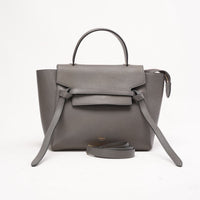 Celine Grey Nano Belt Bag in Grained Calfskin Leather 2019