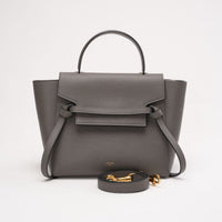 Celine Micro Belt Bag in Grained Calfskin Grey 2017
