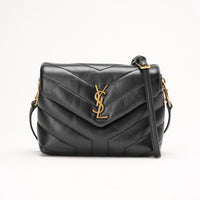 Saint Laurent Black Loulou Toy Crossbody Leather 2024