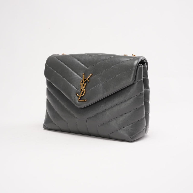 Saint Laurent Small Monogram LouLou Calfskin Storm 2022 - left front view