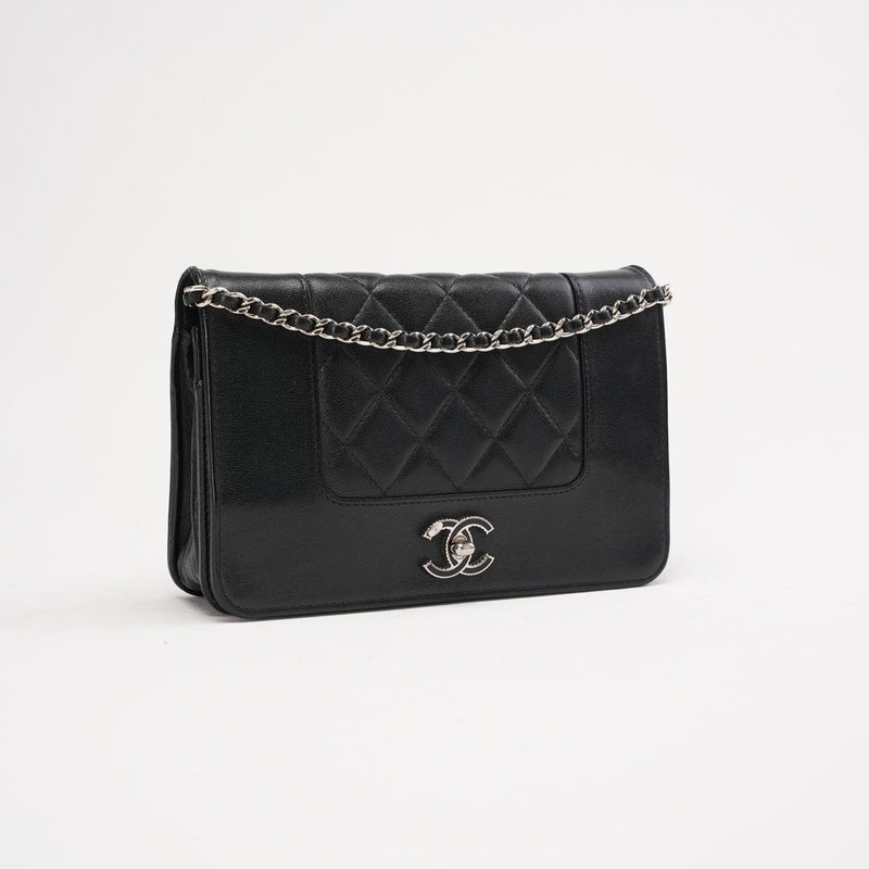 Chanel Wallet On Chain caviar - Side view