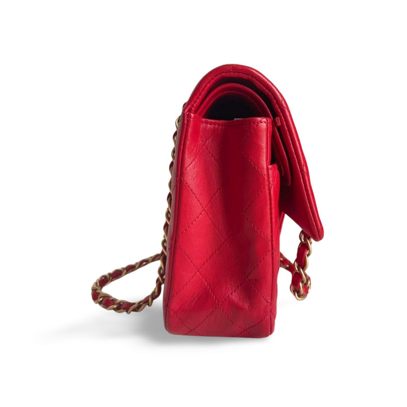 Chanel Red Medium Classic Flap Bag With Gold Hardware Chanel Bag MILOURA