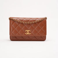 Chanel Classic Wallet on Chain (WOC) Lambskin Caramel