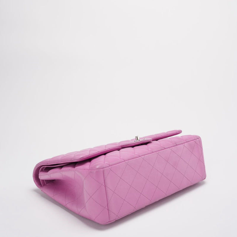 Chanel Timeless Classic Flap Bag Maxi Lilac Purple with Silver Hardware Corner