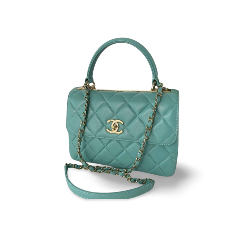 Chanel Small Minte Green Trendy CC Bag with Gold Hardware Chanel Bag MILOURA