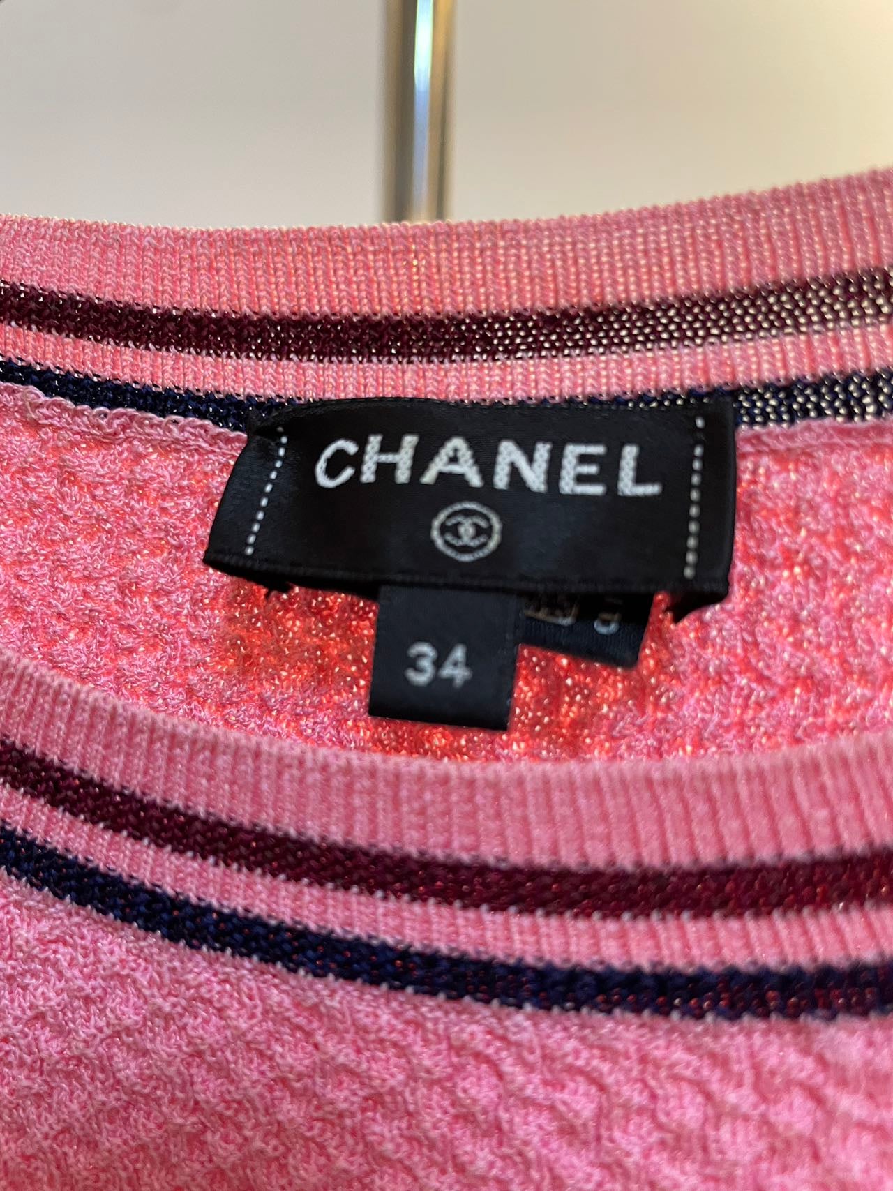 CHANEL カットソー34 Used CHANEL 2023 Crew Neck Crop Top 34 MILOURA