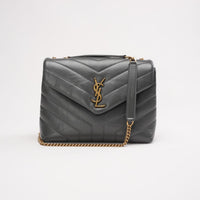Saint Laurent Small Monogram LouLou Calfskin Storm 2022