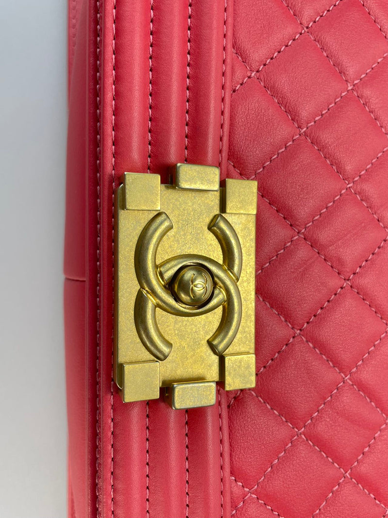 Chanel Medium Leboy Bag in hot pink with Gold Hardware Chanel Bag MILOURA