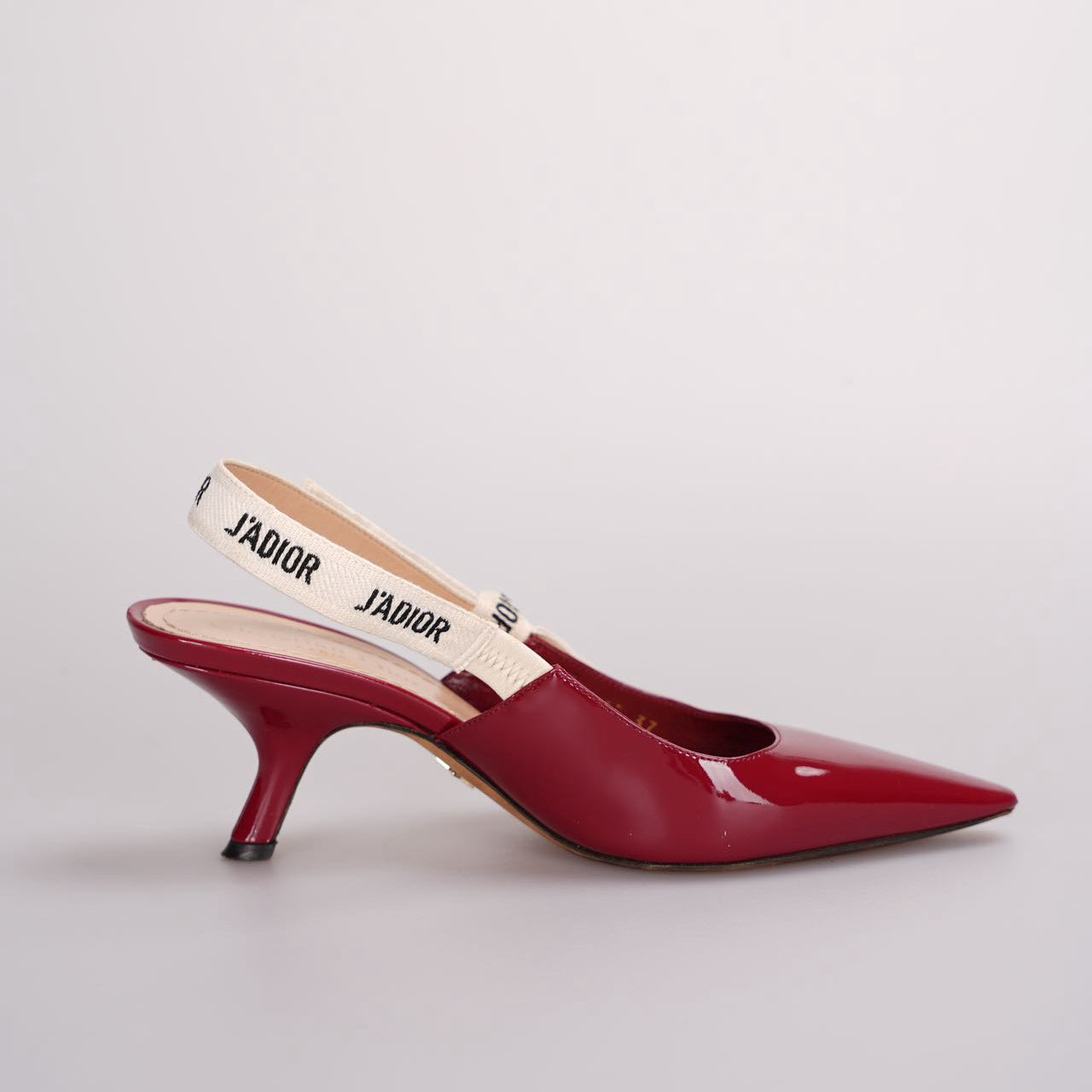Used Christian Dior J'adior Patent Leather Slingback 6cm Pumps 37D