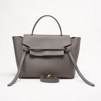 Celine Grey Micro Belt Bag in Grained Calfskin Leather 2016