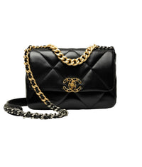 CHANEL 19 Tasche – Glänzendes Lammleder & Schwarz