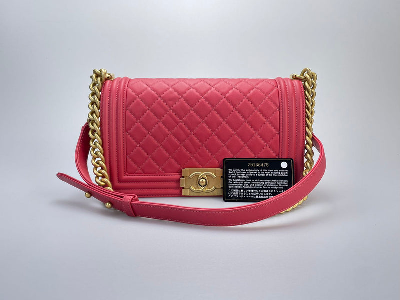 Chanel Medium Leboy Bag in hot pink with Gold Hardware Chanel Bag MILOURA