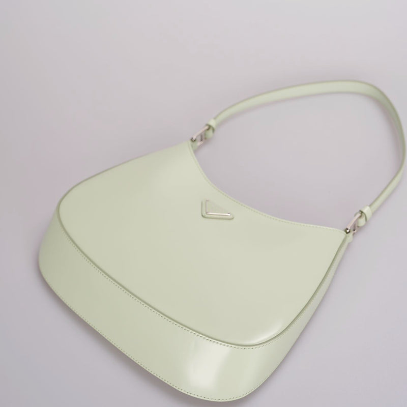 Prada Cleo Mint Green Smooth Leather Shoulder Bag Luxury Designer Bag MILOURA