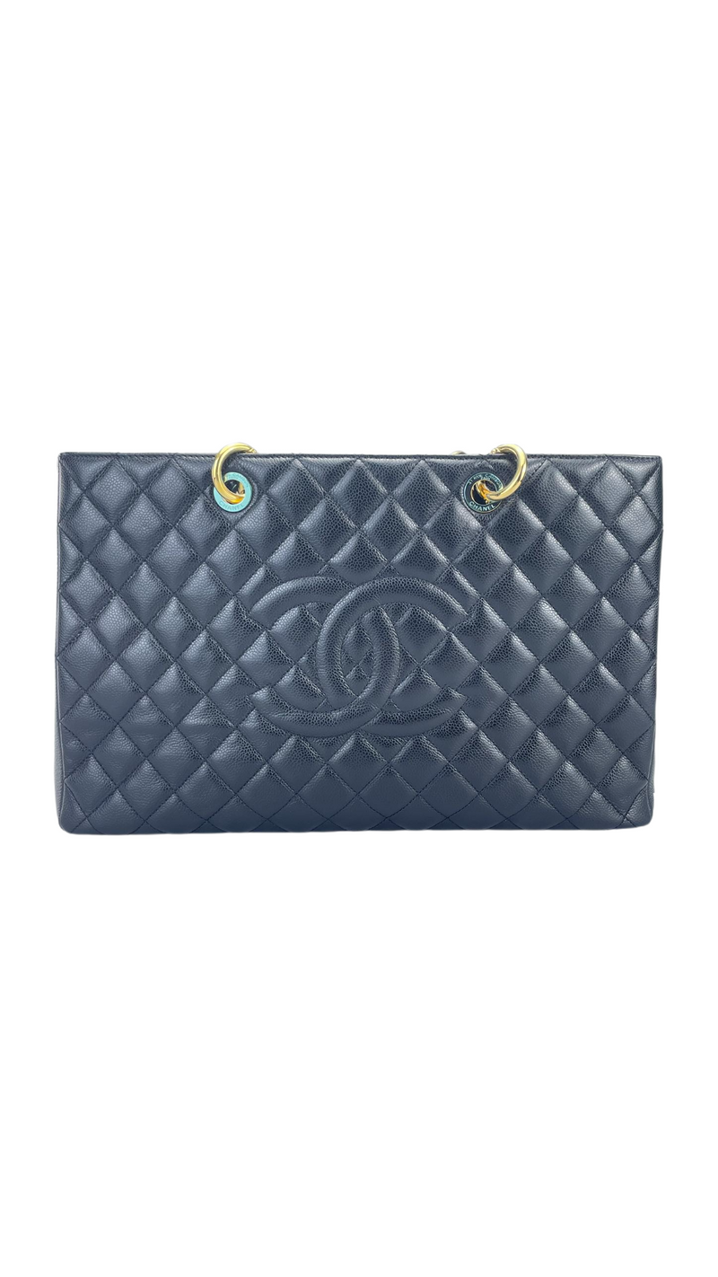 Chanel Black Grand Shopping Tote Bag in Cavier Leather with gold Hardware in XL Chanel Bag MILOURA