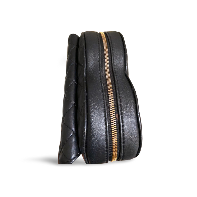 used-Chanel Heart Bag black Lambskin GHW-MILOURA