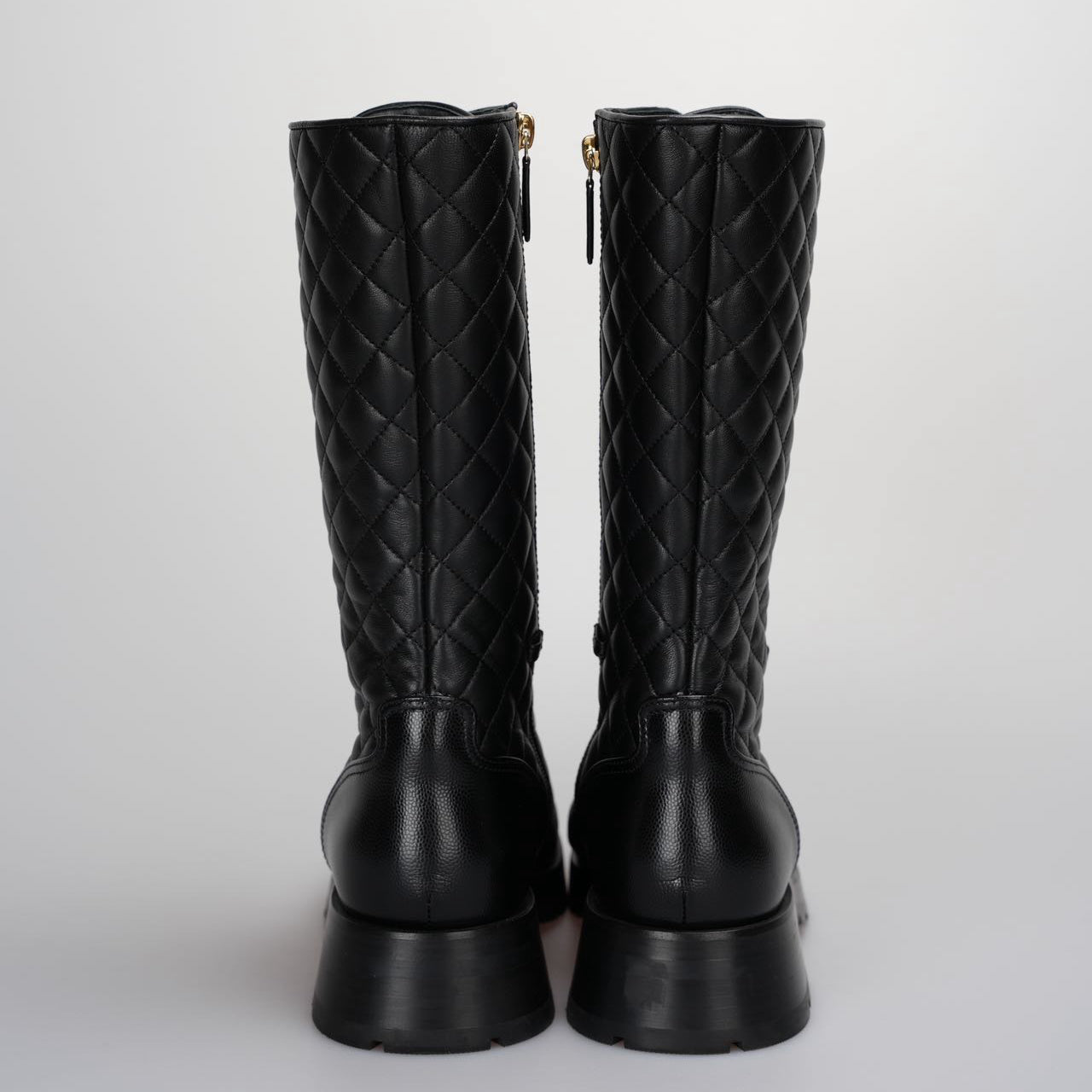 Used Chanel Interlocking CC Logo Moto Boots size 39 from 2022 MILOURA