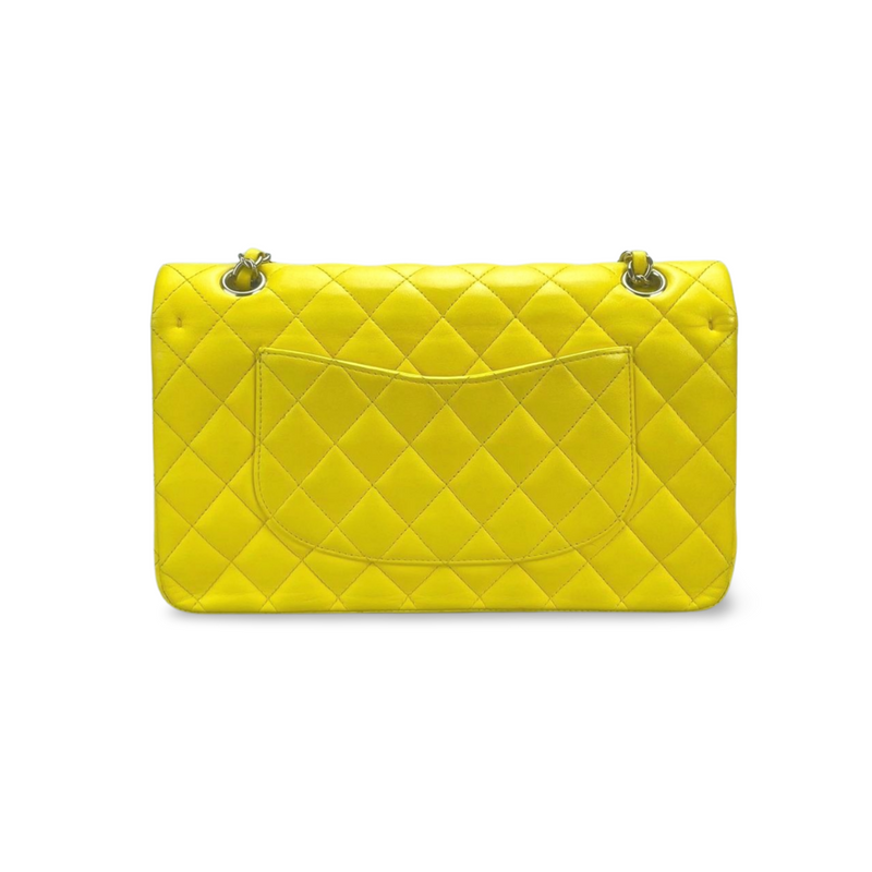 Chanel Medium Yellow Classic Flap Bag with Silber Hardware Chanel Bag MILOURA