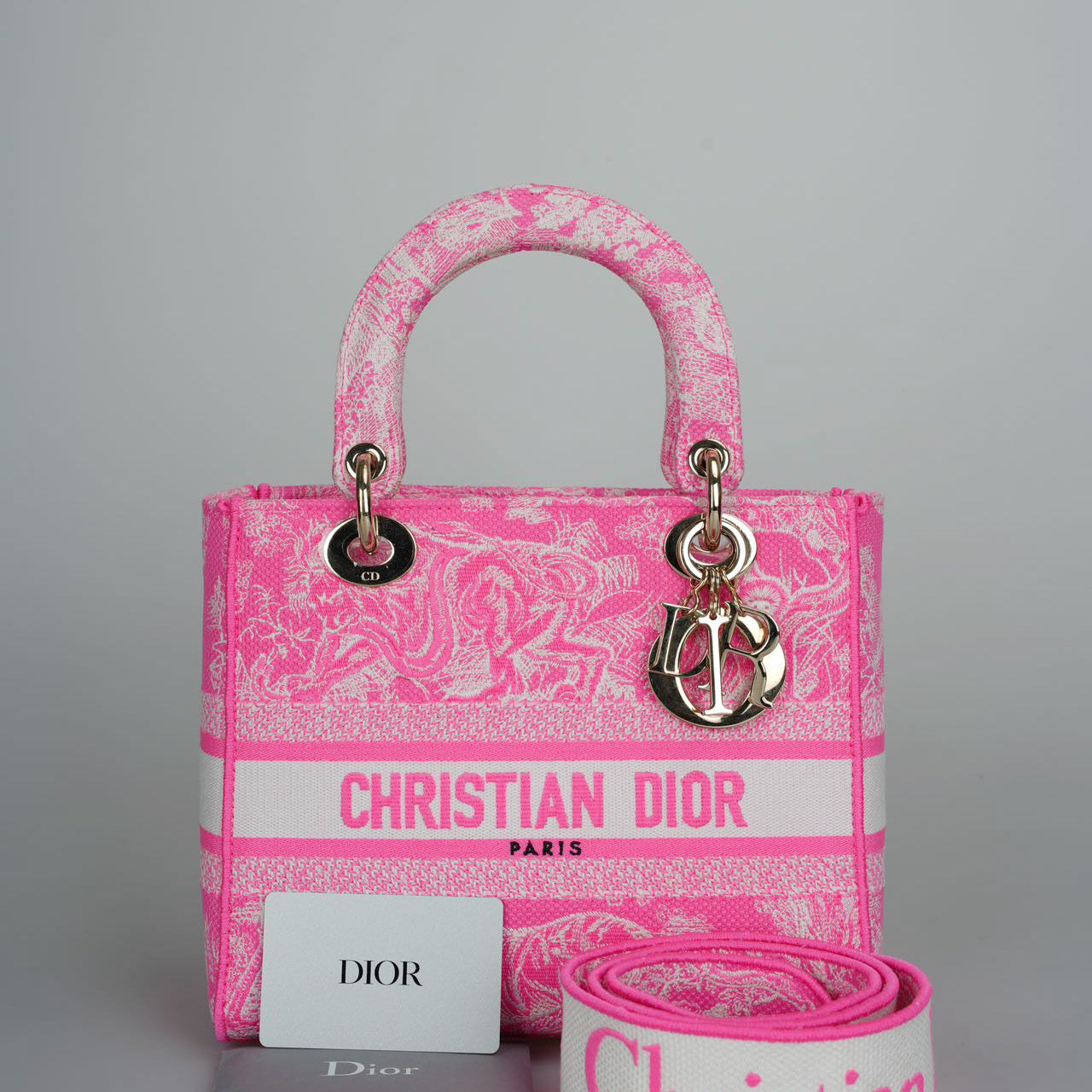 Used Christian Dior Canvas Toile De Jouy Reverse Embroidered