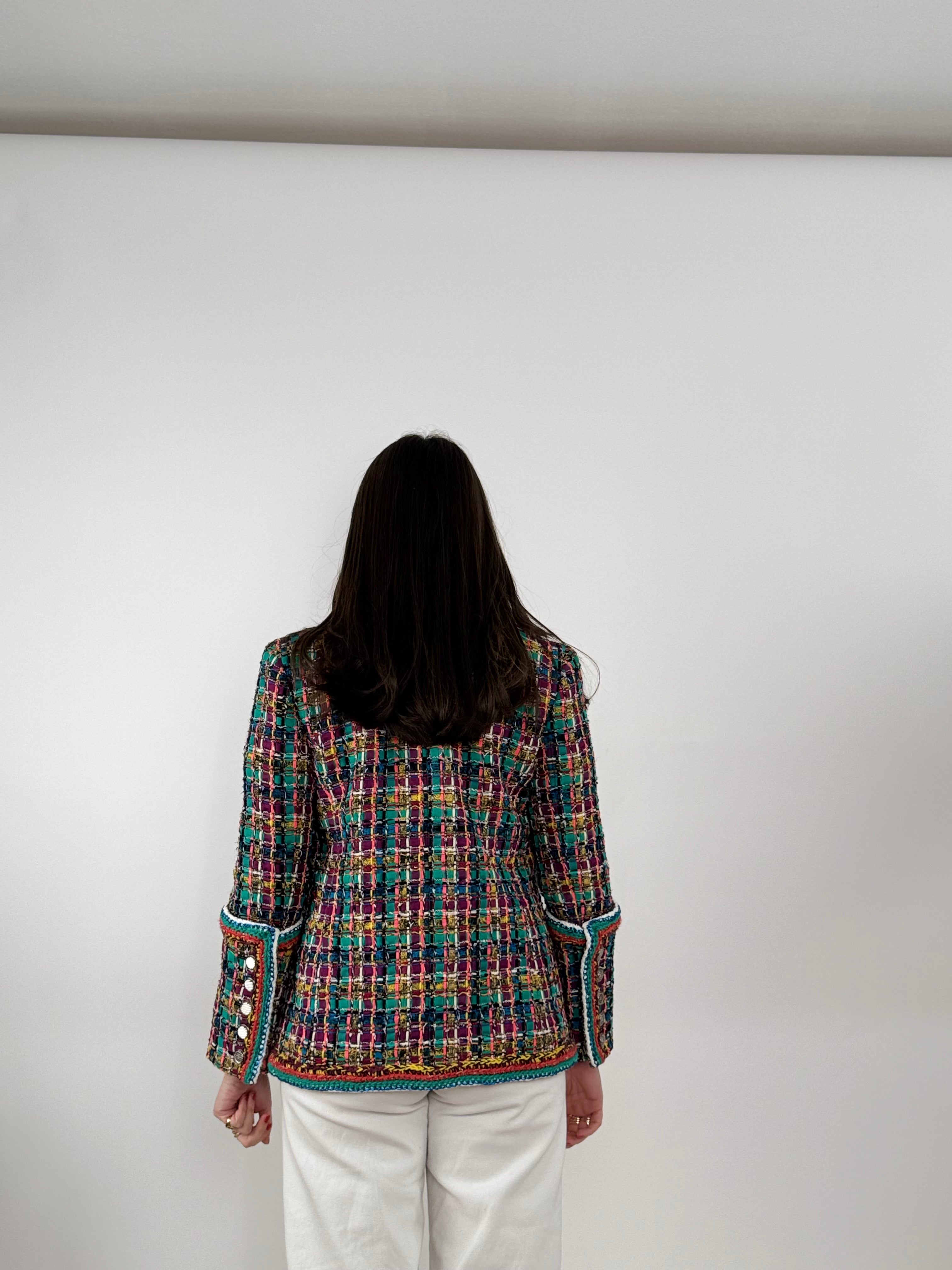 Used Chanel 2017 Tweed Pattern Evening Jacket MILOURA