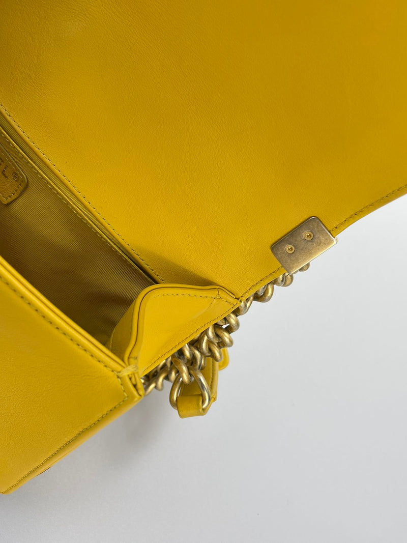 Chanel Leboy Medium in Lemon Yellow Bag with Gold Hardware Chanel Bag MILOURA