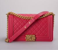 Chanel Hot Pink Caviar Quilted Medium Boy Flap Bag Chanel Bag MILOURA