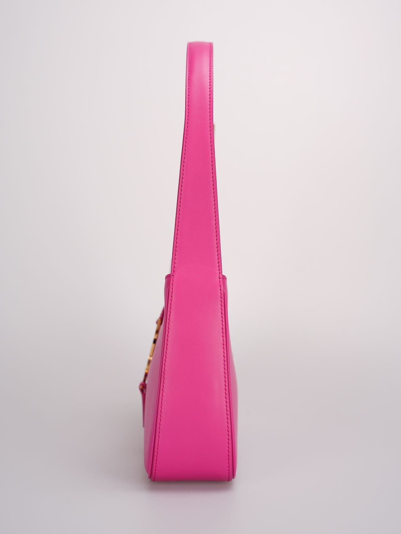 Used Saint Laurent 5 a 7 Fuchsia Hobo Bag MILOURA