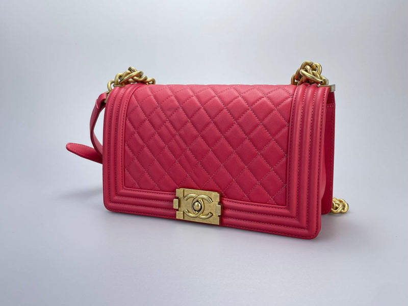 Chanel Medium Leboy Bag in hot pink with Gold Hardware Chanel Bag MILOURA