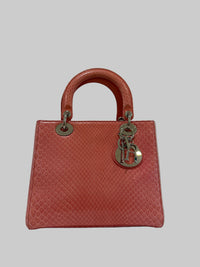Dior Lady Dior Medium Pink Python 2012