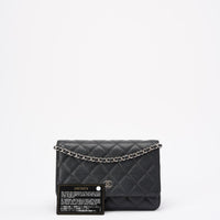 Chanel Wallet on Chain (WOC) aus schwarzem Kaviarleder, Modell 2020
