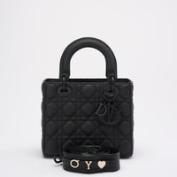 Christian Dior Lady Dior Small Matte Black Tonal Bag 2021