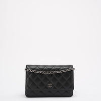 Chanel Black Classic Wallet on Chain (WOC) 2018