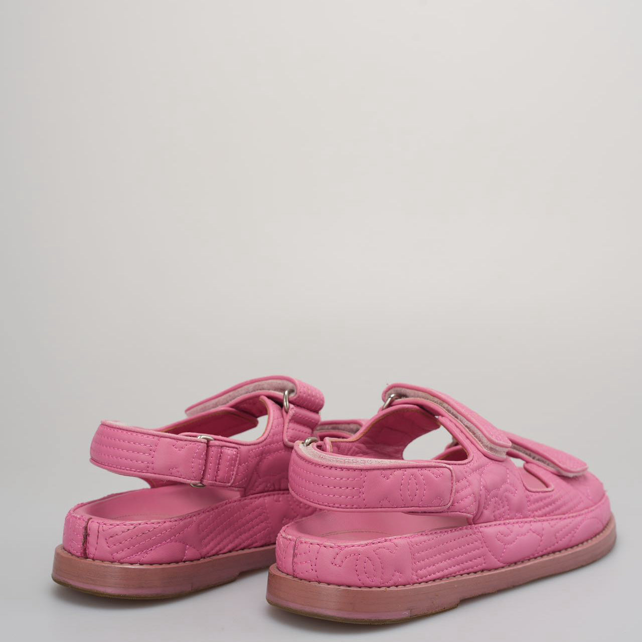 Pre owned authentic Chanel Coco Mark Dad Sandals Size 35.5