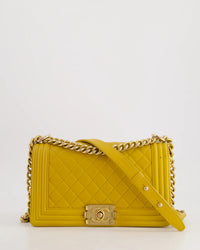 Chanel Le boy Medium in Lemon Yellow Bag with Gold Hardware