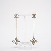 Chanel Gold CC Kristallkette Tropfenohrringe