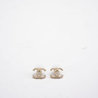 Chanel Coco Mark Gold Studded Earrings