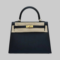 Hermes Kelly 25 Sellier Epsom Leder Schwarz 2024