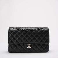Chanel Black Medium Classic Double Flap Bag Caviar 2014