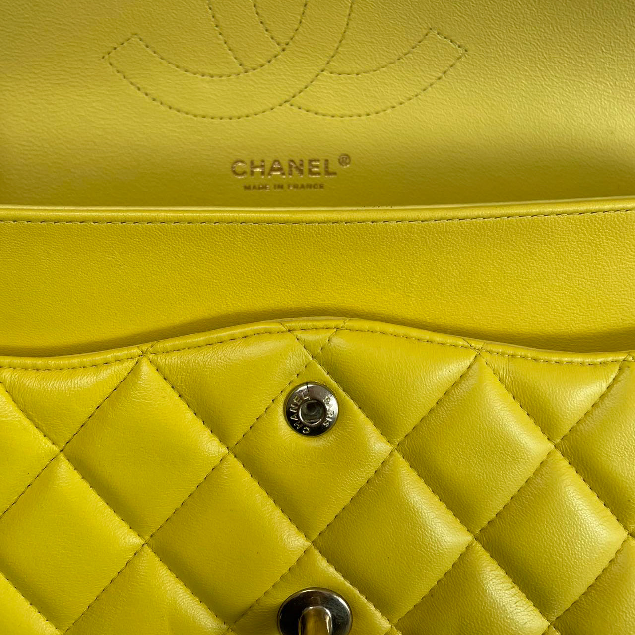 Chanel Yellow Lambskin Jumbo Double Flap 2011 – Preloved – MILOURA