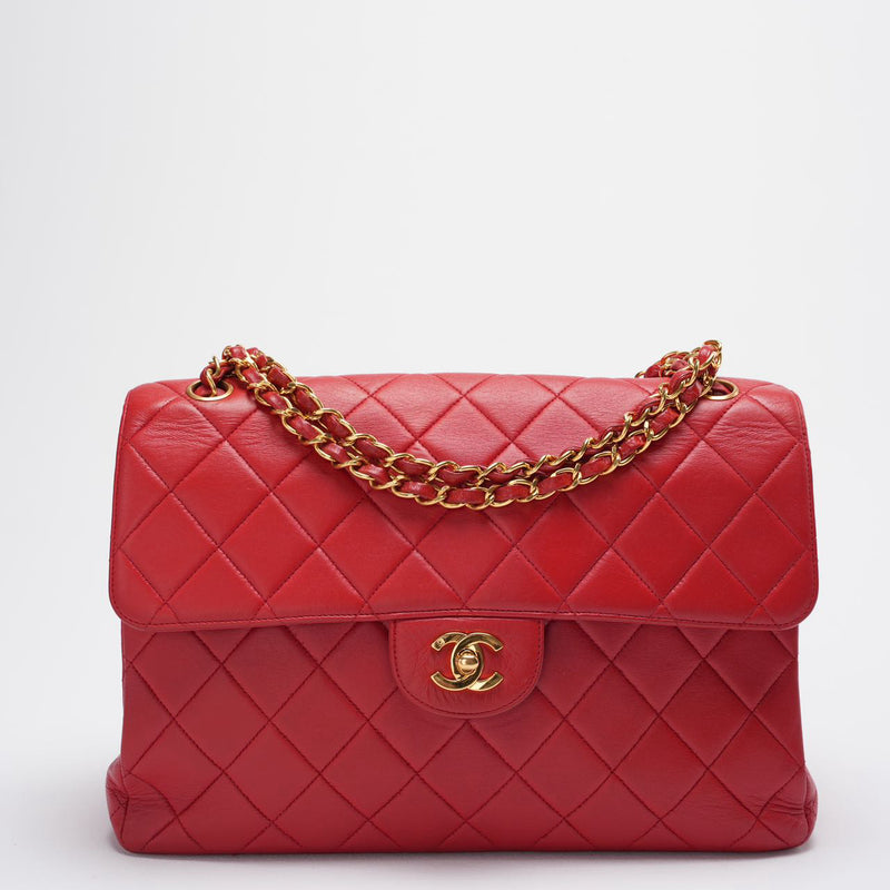 Gebrauchte Chanel Tasche Umhängetasche Rote vintage classsic Flap