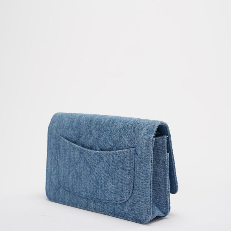 Chanel Denim Wallet On Chain (Woc) CC Pearl Crush Bag from 2022