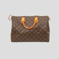 Louis Vuitton Brown Monogram Speedy 35 Bag 2015