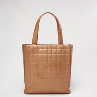 Chanel CC Metallic Golden Vintage Tote Bag