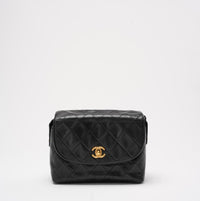 Chanel Vintage Black Lambskin Shoulder Bag