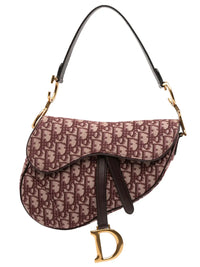 Christian Dior Oblique Saddle Bag Burgundy 2019