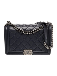 Chanel Medium Le Boy Flap Lamb Navy Blue