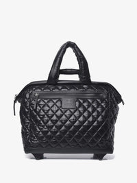Chanel Coco Cocoon Trolley Rolling Case Nylon Black 2017