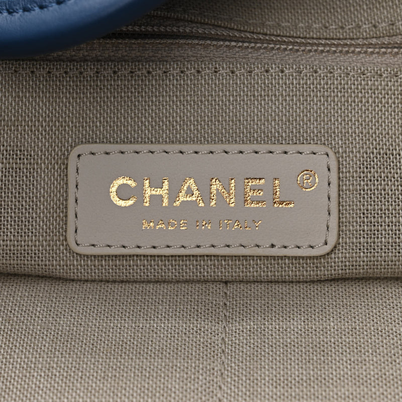 Chanel Deauville Tote Bag in Blue Canvas from the 2023 Cruise Collection Brand