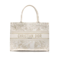 Dior Book Tote Medium Canvas White/Beige