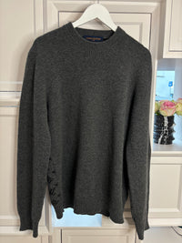 Louis Vuitton Gray Gradient Monogram Crew Neck Sweater Size L